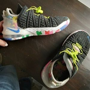 Nike youth LeBron 18 basketball multicolor shoes